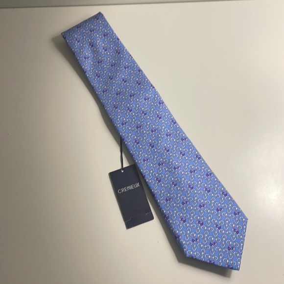 Cremieux NWT Men’s Tie Silk Blue & Purple - Picture 2 of 8